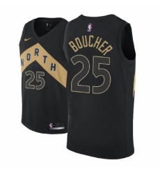 Men NBA 2018-19 Toronto Raptors #25 Chris Boucher City Edition Black Jersey