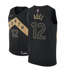 Men NBA 2018-19 Toronto Raptors #12 Deng Adel City Edition Black Jersey
