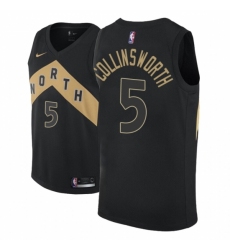 Men NBA 2018-19 Toronto Raptors #5 Kyle Collinsworth City Edition Black Jersey