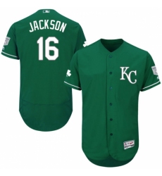 Men's Majestic Kansas City Royals #16 Bo Jackson Green Celtic Flexbase Authentic Collection MLB Jersey