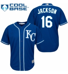 Men's Majestic Kansas City Royals #16 Bo Jackson Replica Blue Alternate 2 Cool Base MLB Jersey