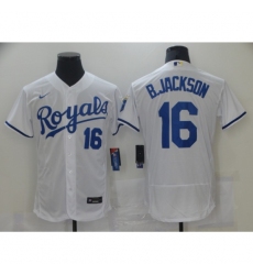 Men's Nike Kansas City Royals #16 Bo Jackson White Alternate Stitched Baseball Jersey