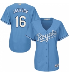 Women's Majestic Kansas City Royals #16 Bo Jackson Replica Light Blue Alternate 1 Cool Base MLB Jersey