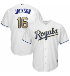 Youth Majestic Kansas City Royals #16 Bo Jackson Replica White Home Cool Base MLB Jersey