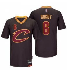 Men's Cleveland Cavaliers #6 Andrew Bogut adidas Black Player Swingman Sleeved Jersey