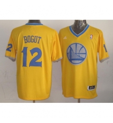 Warriors #12 Andrew Bogut Gold 2013 Christmas Day Swingman Stitched NBA Jersey