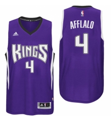 Sacramento Kings #4 Arron Afflalo Road Purple New Swingman Jersey