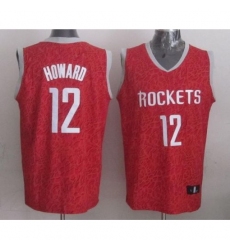 Rockets #12 Dwight Howard Red Crazy Light Stitched NBA Jersey