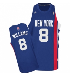 Nets #8 Deron Williams Blue ABA Hardwood Classic Stitched NBA Jersey