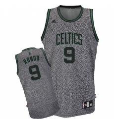 Celtics #9 Rajon Rondo Grey Static Fashion Stitched NBA Jersey