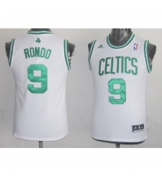 Celtics #9 Rajon Rondo White Stitched Youth NBA Jersey