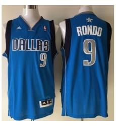 Revolution 30 Mavericks #9 Rajon Rondo Sky Blue Stitched NBA Jersey