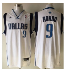 Revolution 30 Mavericks #9 Rajon Rondo White Stitched NBA Jersey