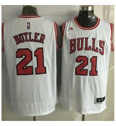 Revolution 30 Bulls #21 Jimmy Butler White Stitched NBA Jersey