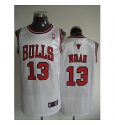 Bulls #13 Joakim Noah Stitched White NBA Jersey