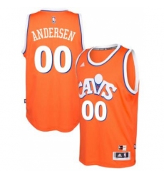 adidas Cleveland Cavaliers #00 Chris Andersen Orange Hardwood Classics Swingman Jersey