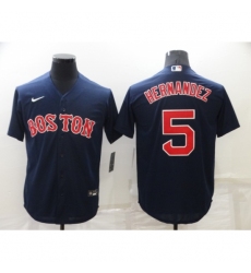 Men's Boston Red Sox #5 Enrique Hernandez Nike Navy Game Jersey