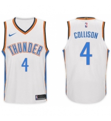 Nike NBA Oklahoma City Thunder #4 Nick Collison Jersey 2017-18 New Season White Jersey