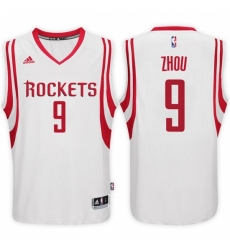 Houston Rockets #9 Zhou Qi Home White New Swingman Stitched NBA Jersey