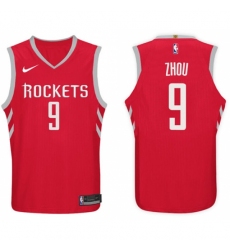 Nike NBA Houston Rockets #9 Zhou Qi Jersey 2017-18 New Season Red Jersey