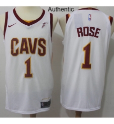 Men's Nike Cleveland Cavaliers #1 Derrick Rose White NBA Authentic Association Edition Jersey