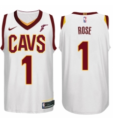 Nike NBA Cleveland Cavaliers #1 Derrick Rose Jersey 2017-18 New Season White Jersey