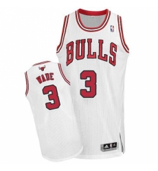 Chicago Bulls #3 Dwyane Wade White Stitched NBA Jerse