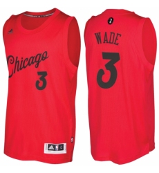 Men's Chicago Bulls #3 Dwyane Wade adidas Red 2016-2017 Christmas Day NBA Swingman Jersey