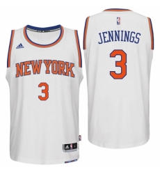 New York Knicks #3 Brandon Jennings 2016 Home White New Swingman Jersey
