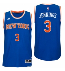 New York Knicks #3 Brandon Jennings 2016 Road Blue New Swingman Jersey