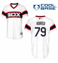 Men's Majestic Chicago White Sox #79 Jose Abreu Replica White 2013 Alternate Home Cool Base MLB Jersey