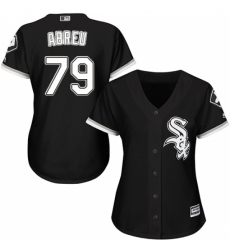 Women's Majestic Chicago White Sox #79 Jose Abreu Replica Black Alternate Home Cool Base MLB Jersey