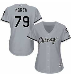 Women's Majestic Chicago White Sox #79 Jose Abreu Replica Grey Road Cool Base MLB Jersey