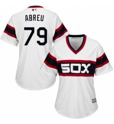 Women's Majestic Chicago White Sox #79 Jose Abreu Replica White 2013 Alternate Home Cool Base MLB Jersey