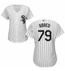 Women's Majestic Chicago White Sox #79 Jose Abreu Replica White Home Cool Base MLB Jersey