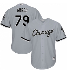 Youth Majestic Chicago White Sox #79 Jose Abreu Authentic Grey Road Cool Base MLB Jersey