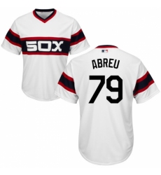 Youth Majestic Chicago White Sox #79 Jose Abreu Replica White 2013 Alternate Home Cool Base MLB Jersey