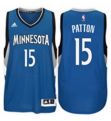 Minnesota Timberwolves #15 Justin Patton Road Blue New Swingman Stitched NBA Jersey