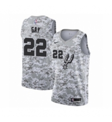 Men's San Antonio Spurs #22 Rudy Gay White Swingman Jersey - Earned Edition