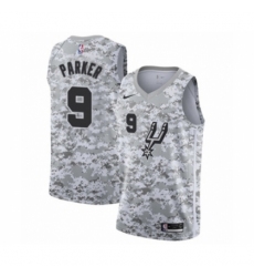 Men's San Antonio Spurs #9 Tony Parker White Swingman Jersey - Earned Edition