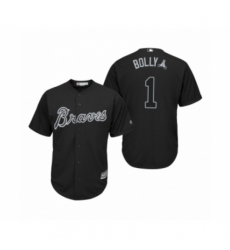 Youth Atlanta Braves #1 Ozzie Albies Bolly Black 2019 Players Weekend Replica Jersey