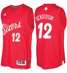 Men's Philadelphia 76ers #12 Gerald Henderson Red 2016-2017 Christmas Day NBA Swingman Jersey