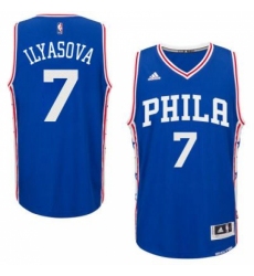 Men's Philadelphia 76ers #7 Ersan Ilyasova adidas Royal Swingman Road Jersey