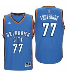 Men's Oklahoma City Thunder #77 Joffrey Lauvergne adidas Light Blue New Swingman Road Jersey