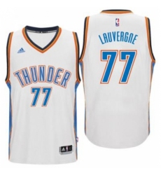 Men's Oklahoma City Thunder #77 Joffrey Lauvergne adidas White New Swingman Home Jersey