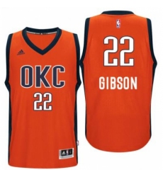 Men's Oklahoma City Thunder #22 Taj Gibson adidas Orange Player Swingman Jersey