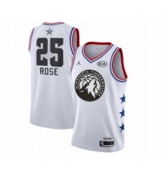 Women's Minnesota Timberwolves #25 Derrick Rose Swingman White 2019 All-Star Game Basketball Jersey