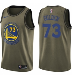 Men's Nike Golden State Warriors #73 Golden Green Salute to Service NBA Swingman Jersey