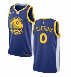 Men's Nike Golden State Warriors #0 DeMarcus Cousins Blue NBA Swingman Icon Edition Jersey