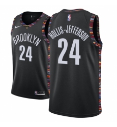 Men NBA 2018-19 Brooklyn Nets #24 Rondae Hollis-Jefferson City Edition Black Jersey